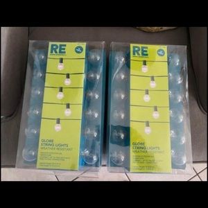 Room Essentials Globe lights-set of 2 total of 50 bulbs